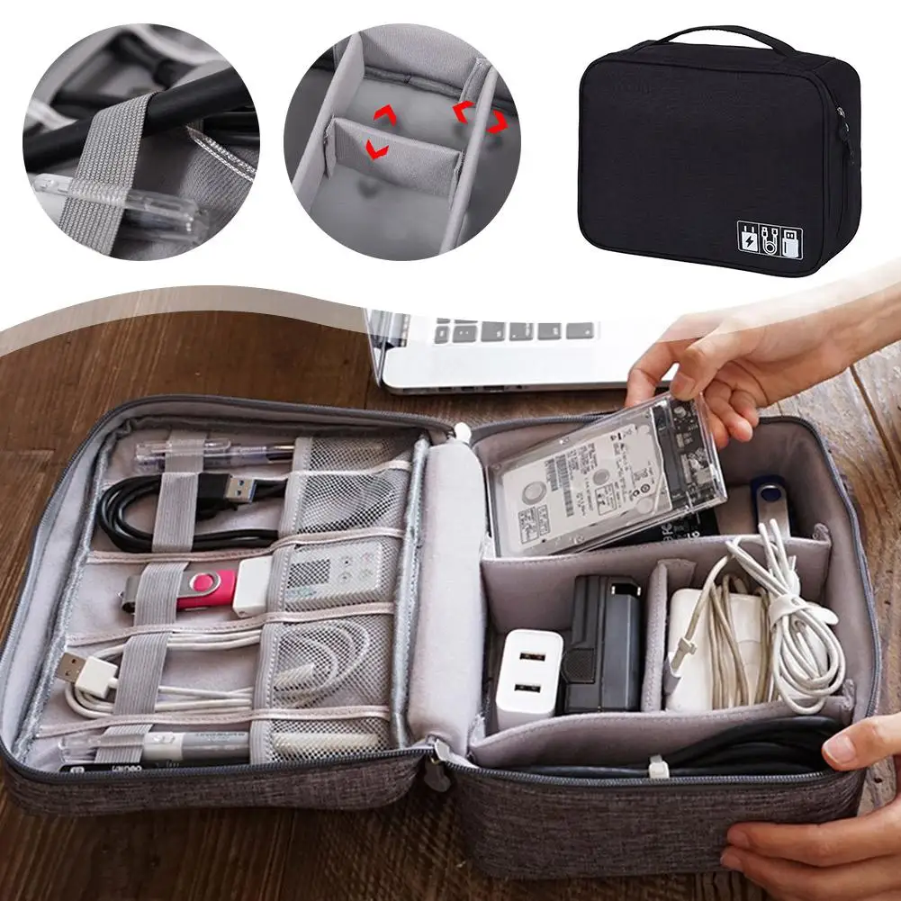 Ortable Electronic Digital Storage Bag Multifunctional Travel Large-capacity Handbag Protective Dust-proof Case O6D2
