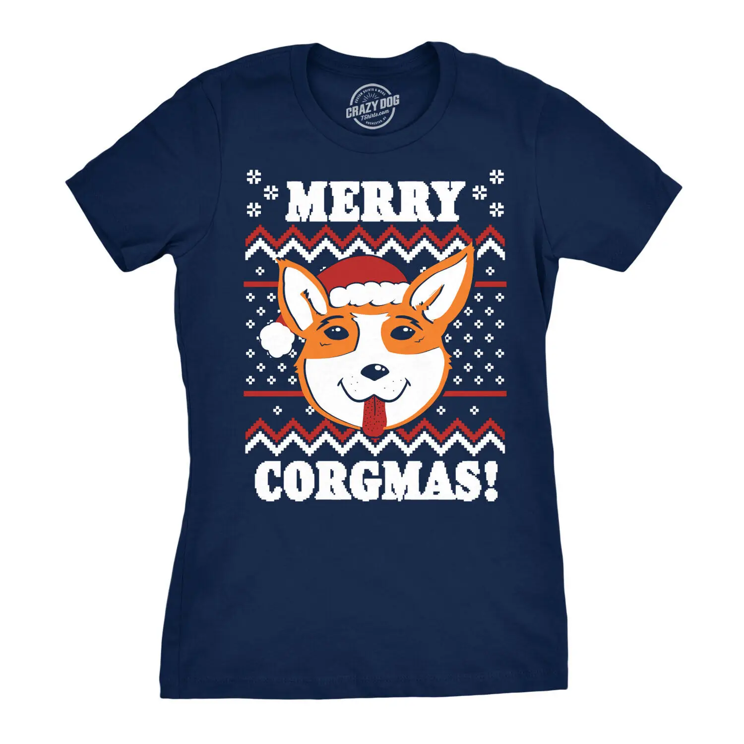 

Womens Merry Corgmas Corgi Dog Mom Ugly Christmas Sweater Gift T shirt Funny
