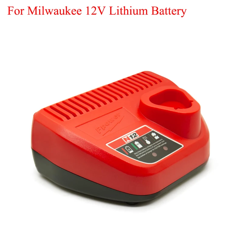 

Lithium Battery Charger Power Tool Battery Charger for Milwaukee M12/N12 Lithium Batteries Portable Rechargeable Battery Charger