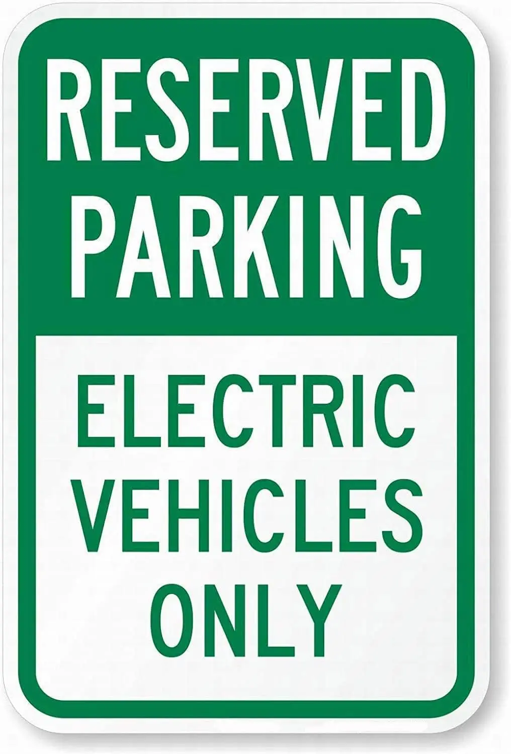 Wall Decor Warning Sign Decor  Tin Metal Signs Reserved Parking - Electric Vehicles Only Sign Safety Sign Novelty Signs