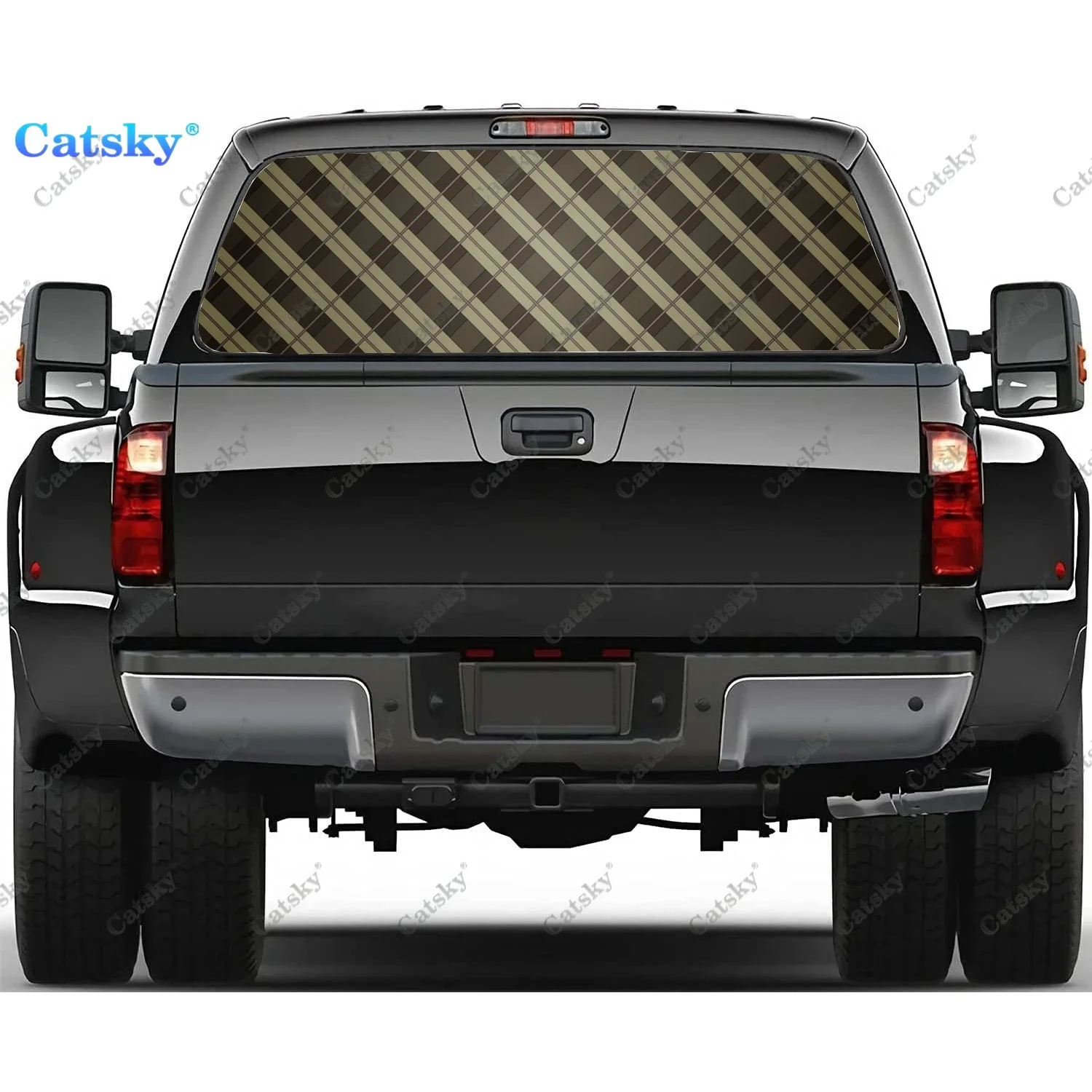 

Abstract - Pattern Rear Window Decals for Truck,Pickup Window Decal,Rear Window Tint Graphic Perforated Vinyl Truck Sticker
