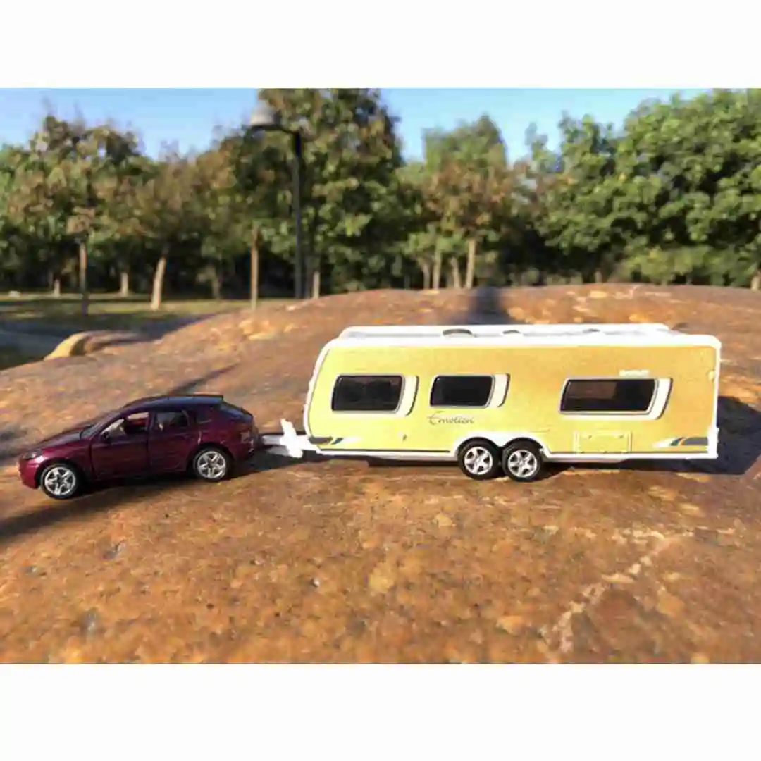 1:55 Siku Super 2542 PKW mit Wohnwagen Car With Caravan Voiture avec Caravane Diecast Toys Models Collection Gifts