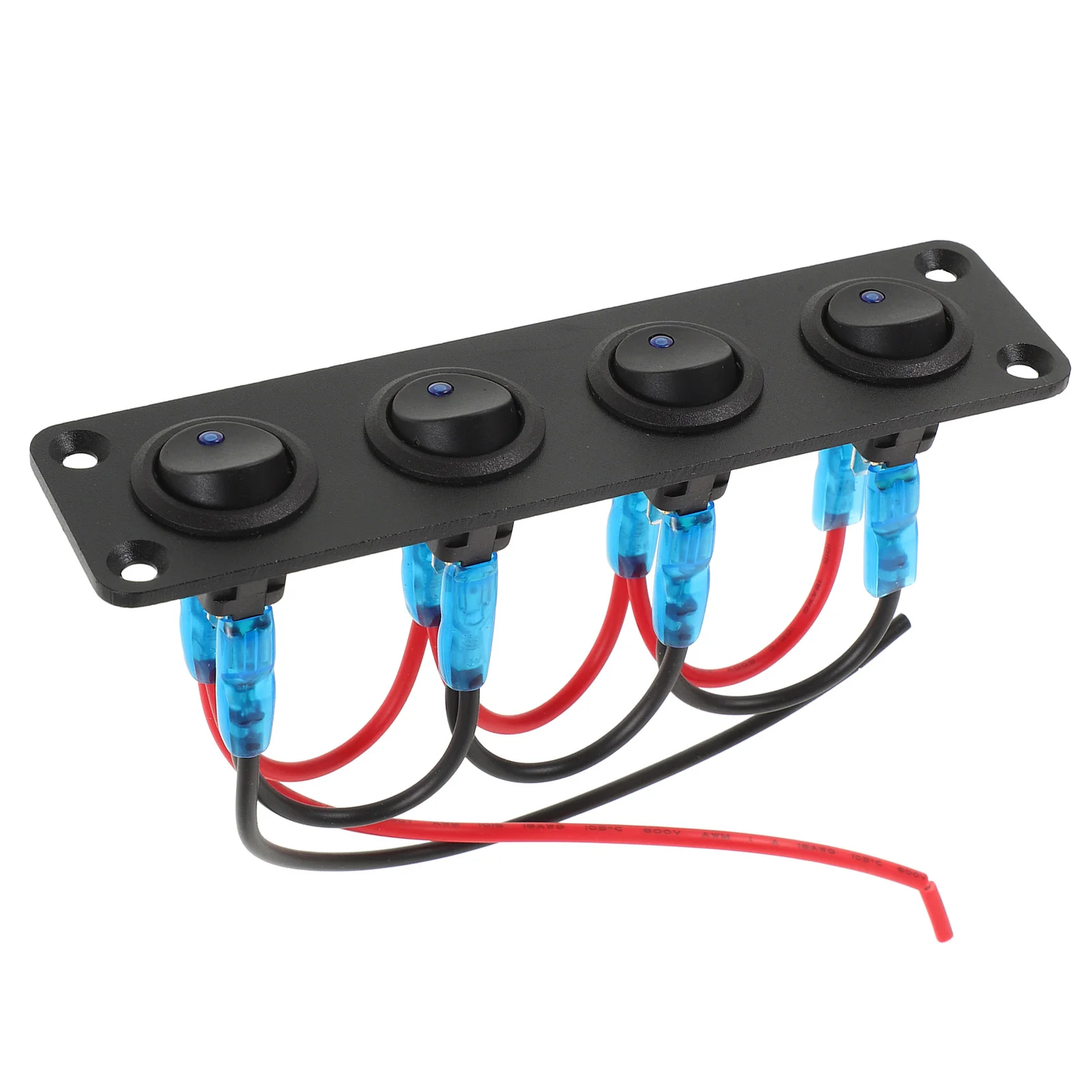 

4 Gangs Cat Eye Rocker Switch Panel for Boat Marine Automotive Rv Car Toggle Switch Panel Durable Toggle Switches