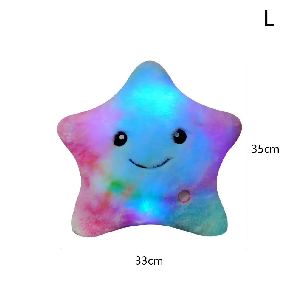 น่ารัก LED อิเล็กทรอนิกส์ Star Plush ของเล่นเด็กอ่อนของเล่นเด็ก LED Star ตุ๊กตาของเล่นตกแต่งบ้าน Star Soft Star หมอน