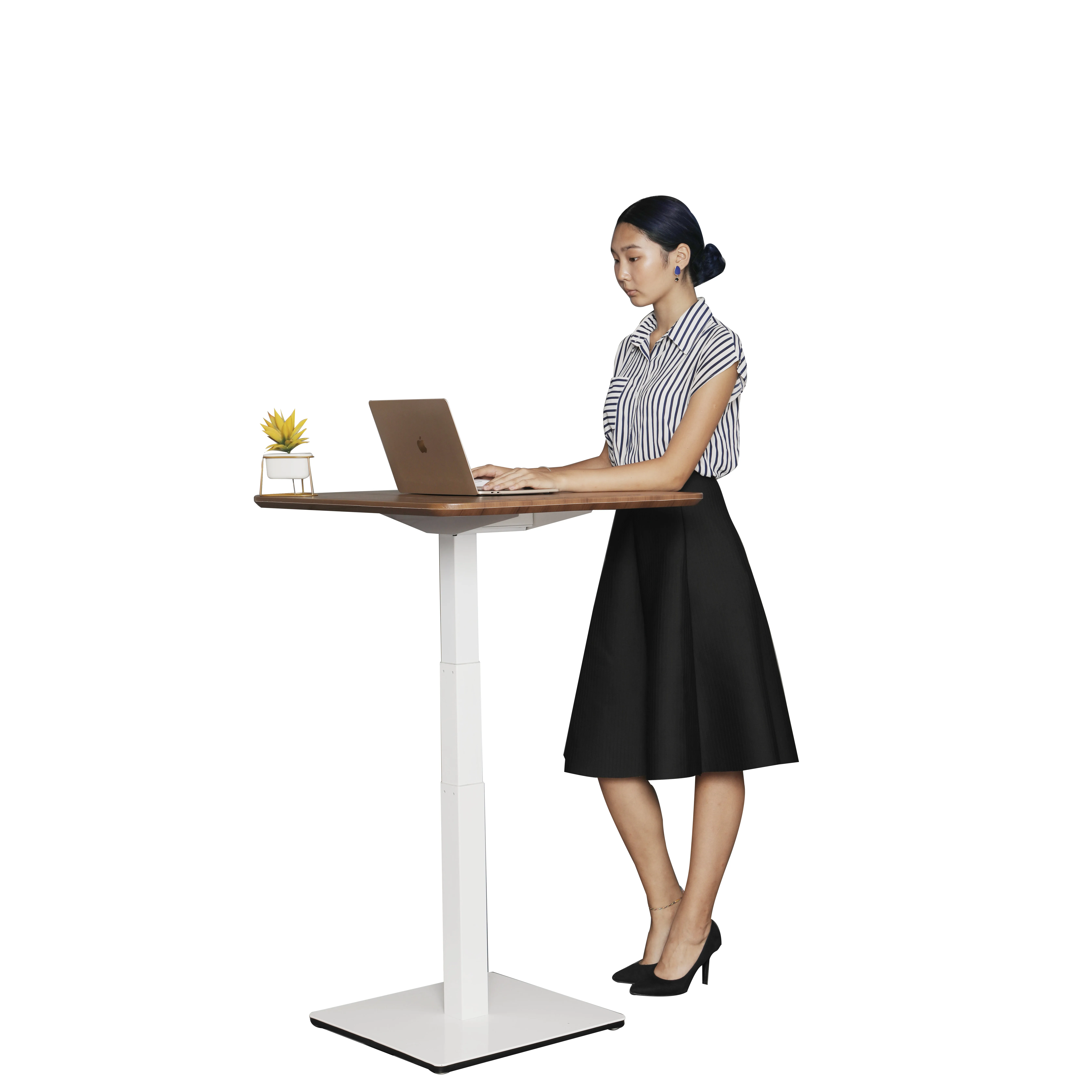 Ada Modern Single Motor Columnar Electric Height Adjustable Standing Desk Sit To Stand Lectern Pulpit Modern Designs For Church