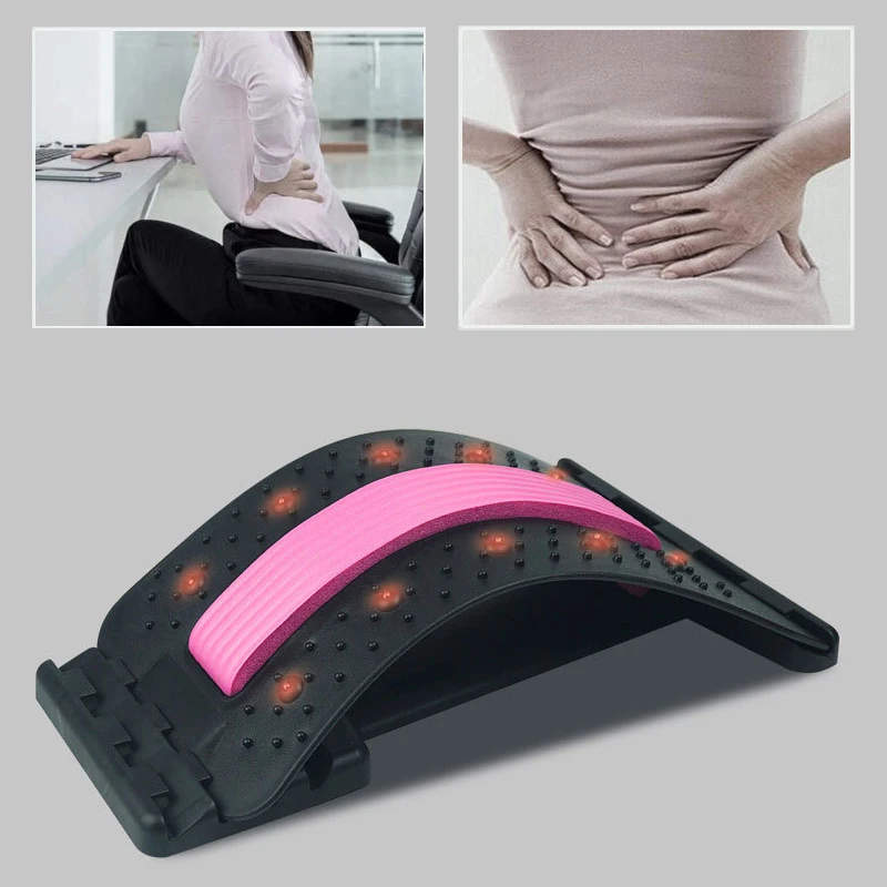 

Back Support Stretcher Magnetic Therapy Lumbar Spine Massager Waist Stretch Lumbar Cervical Spine Waist Support Fitness Device