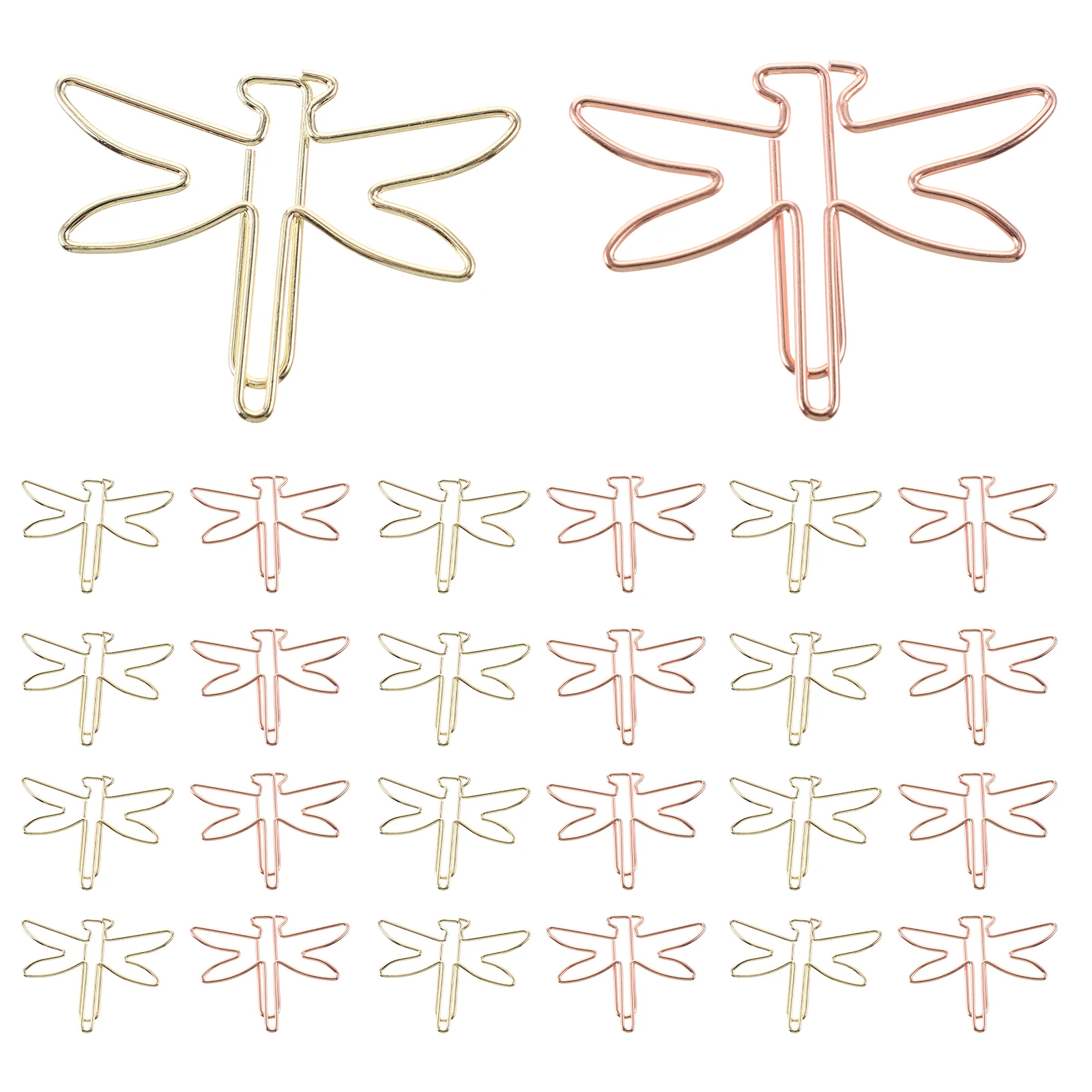 20Pcs Gold Bee Paper Clips Creative Metal Document Clips Small Office Paper Clamp Paperclips for Filing Notes Metal Paperclips