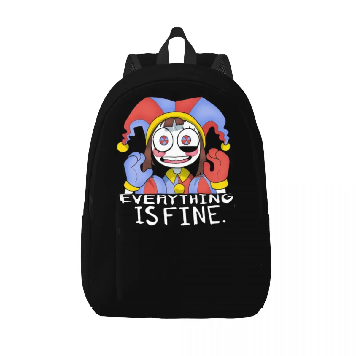 The Amazing Digital Circus Pomni Everything Is Fine Backpack for Men Women High School Business Daypack College Shoulder Bag