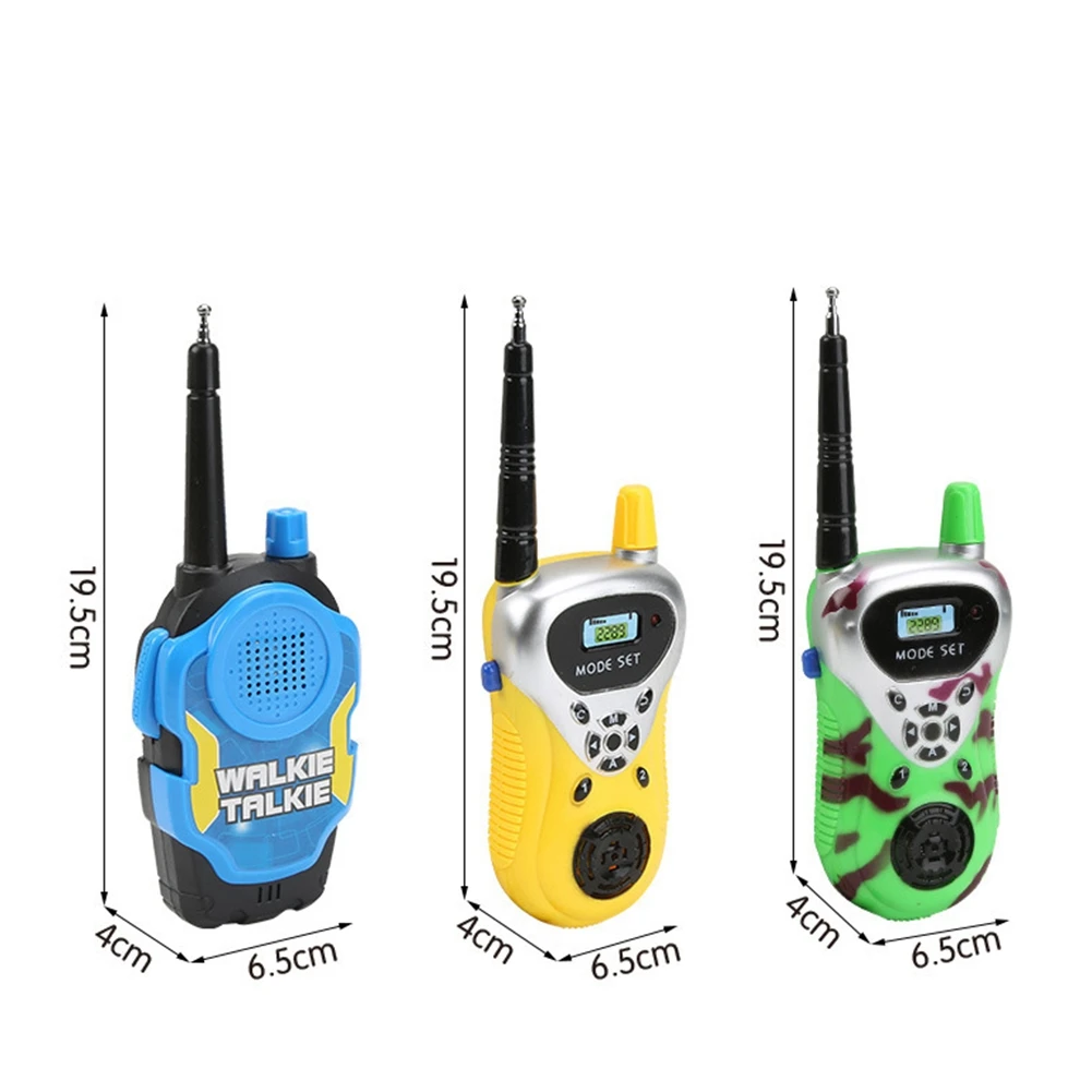 2PCS Mini Walkie Talkie Kids Wireless Call Parent Child Interaction Birthday Gift Toys for Boys Girls-Green