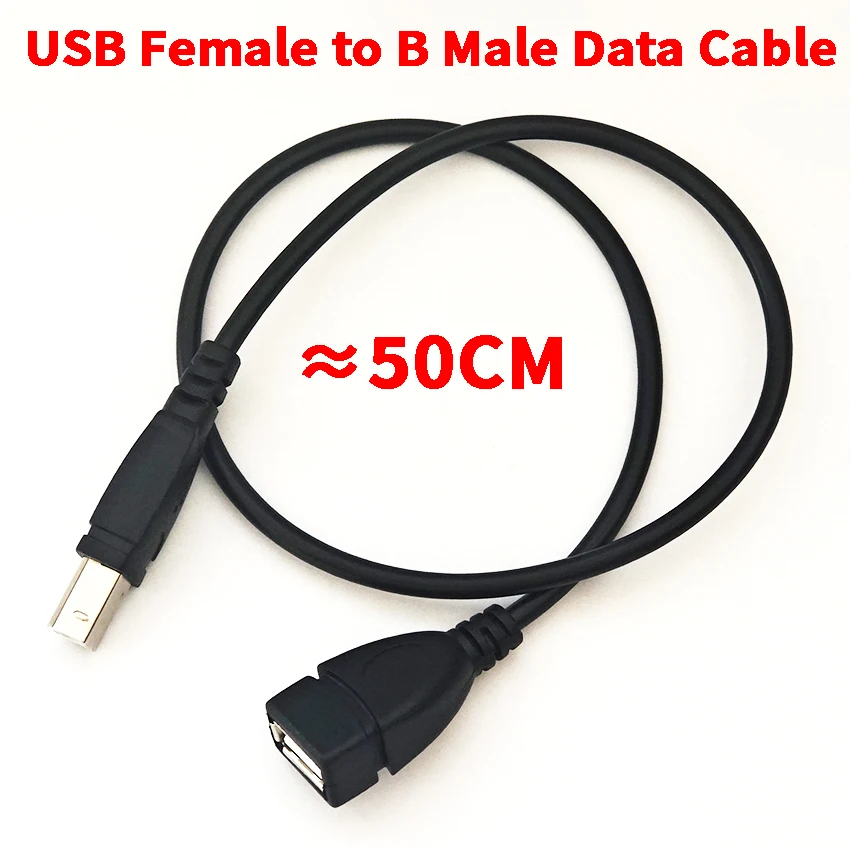 

USB 2.0 Type A Female To USB B Male Scanner Printer Cable USB Printer Extension Cable Adapter 50cm For Printer Interface Devices