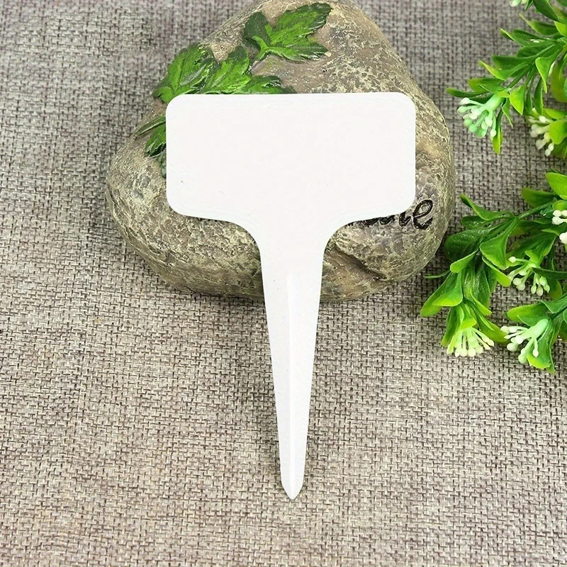 20/100 Stück Gartenbedarf Kunststoff Pflanze T-Typ Tags Marker Kindergarten Garten Etiketten Dekoration (6 cm * 10 cm)