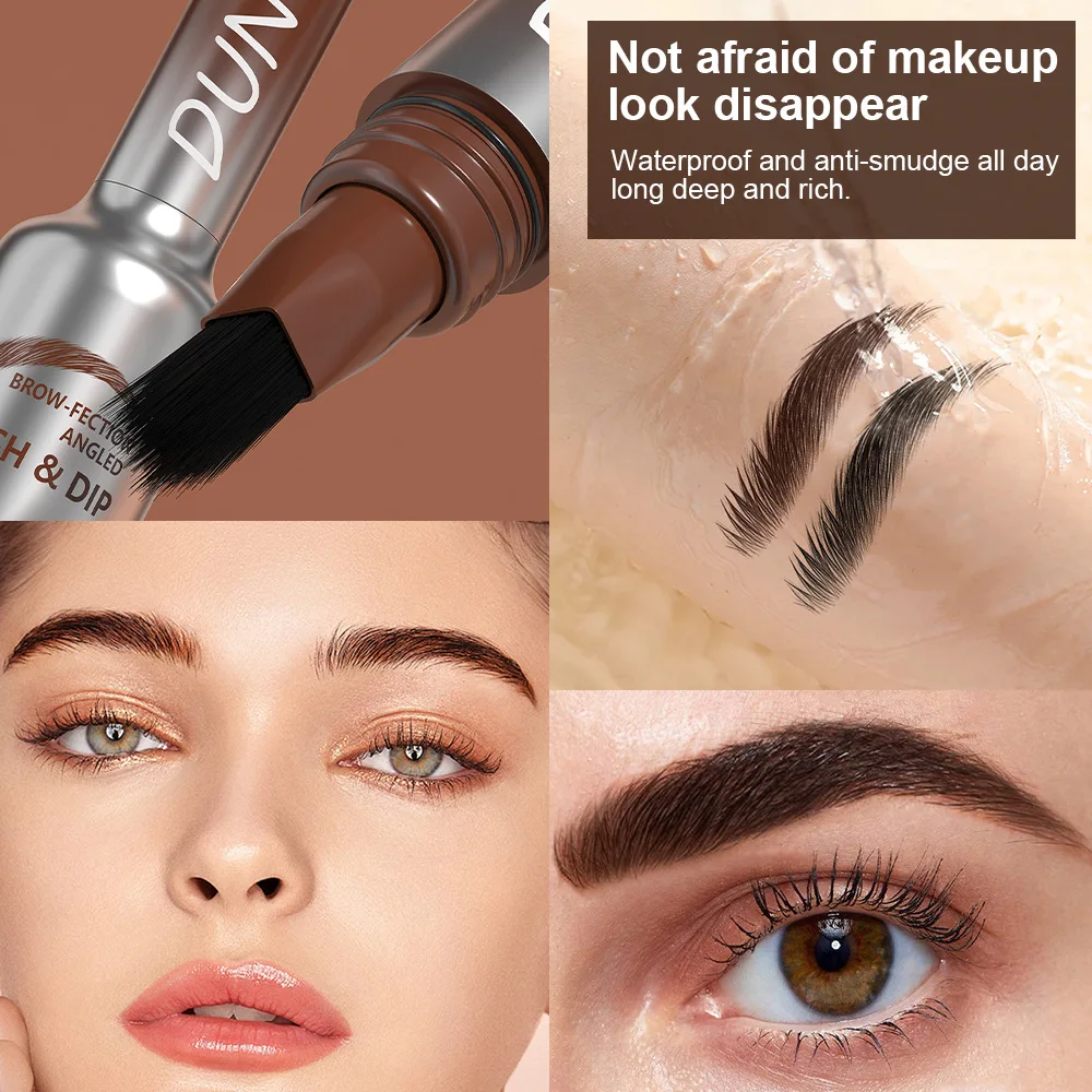 3 Farben Make-up 3d Dual-Ended Augenbrauen stift Augenbrauen Gel Mascara Pinsel Bown Kaffee wasserdicht lang anhaltende flüssige Augenbrauen Tönung