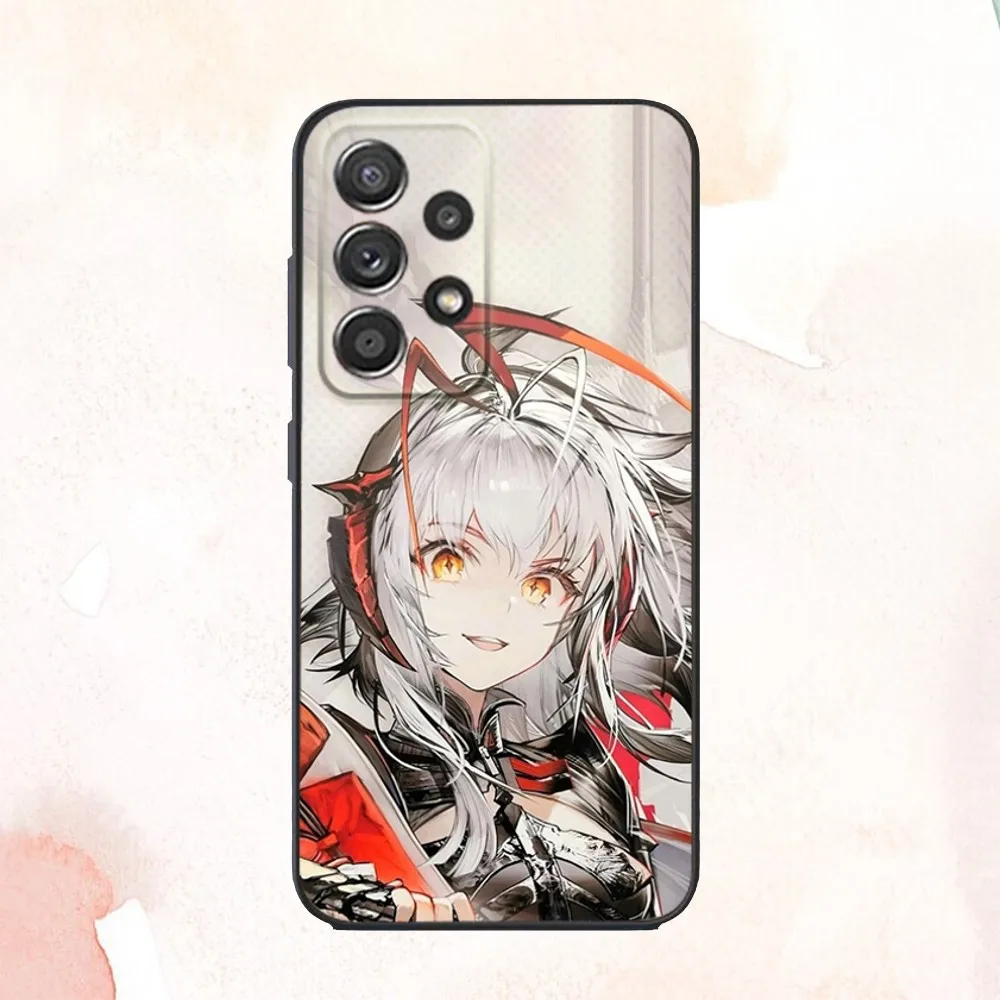 삼성 S25,S24,S21,S22,S23,S30,Ultra,S20,Plus,Fe,Lite,Note,10,9,5G 블랙 커버용 A-Arknights 게임 전화 케이스
