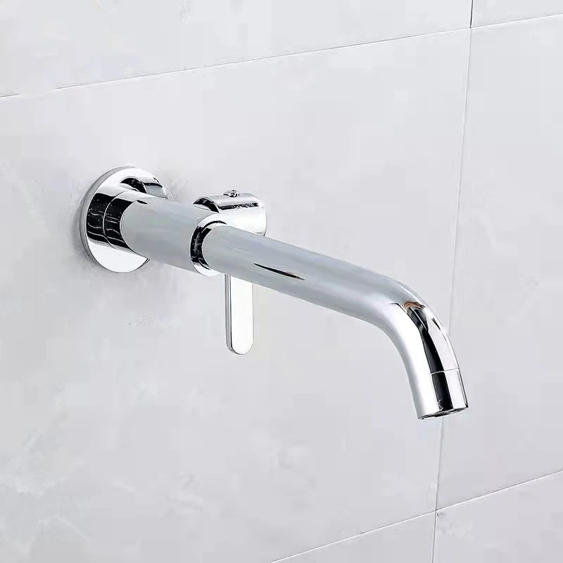 1PC Single Cold Bibcock In-Wall Tap Balcony Laundry Mop Pool Faucet Splash Proof Extension Nozzle Can Be Rotatable Thread G1/2'