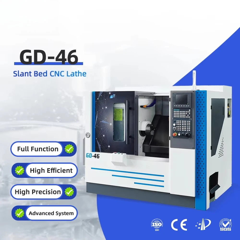 TEPU High Precision CNC Turning Lathe Machine Tool Horizontal Slant Bed CNC Lathe Machine
