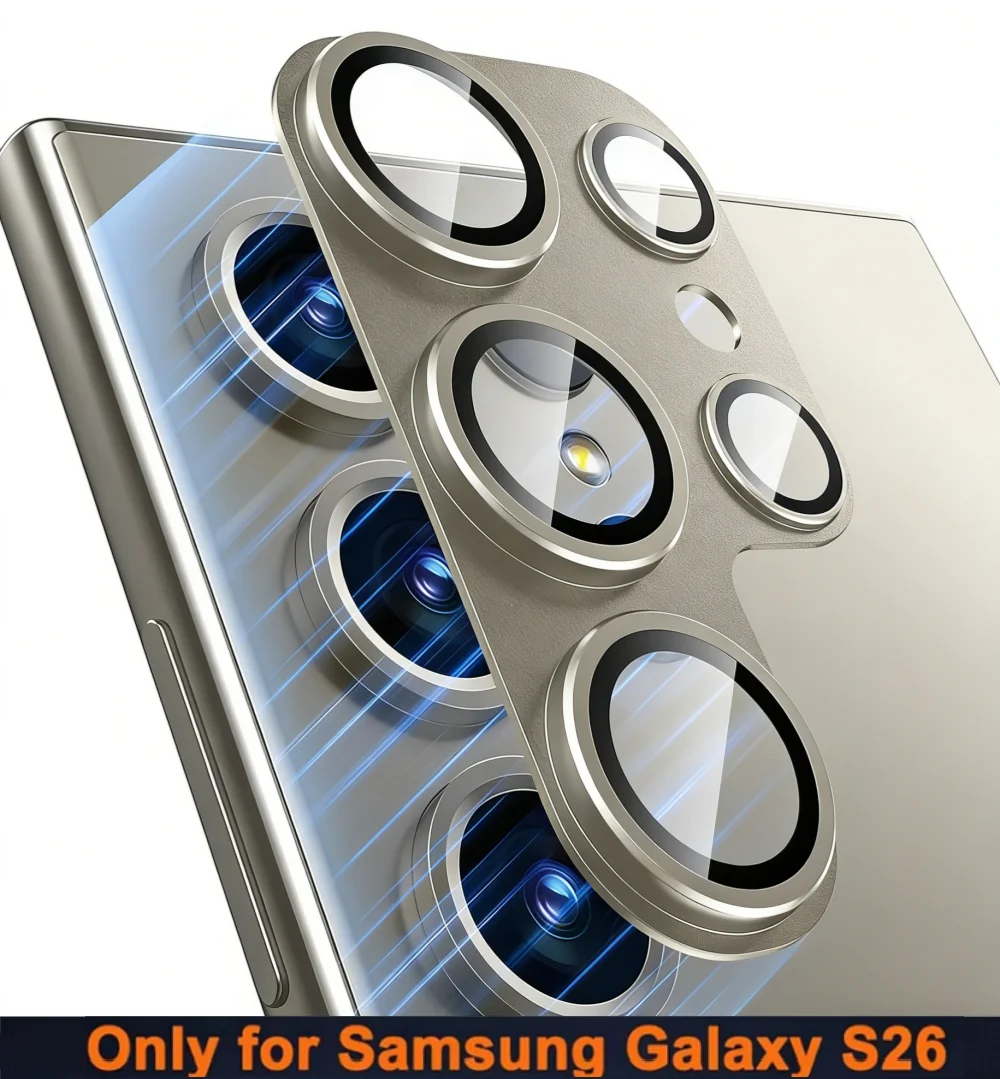 For Samsung S26 Ultra Plus CD Texture Lens Protector Luxury Metal Alloy Camera Protection Lens Film Cover Anti-Scratch Accessory