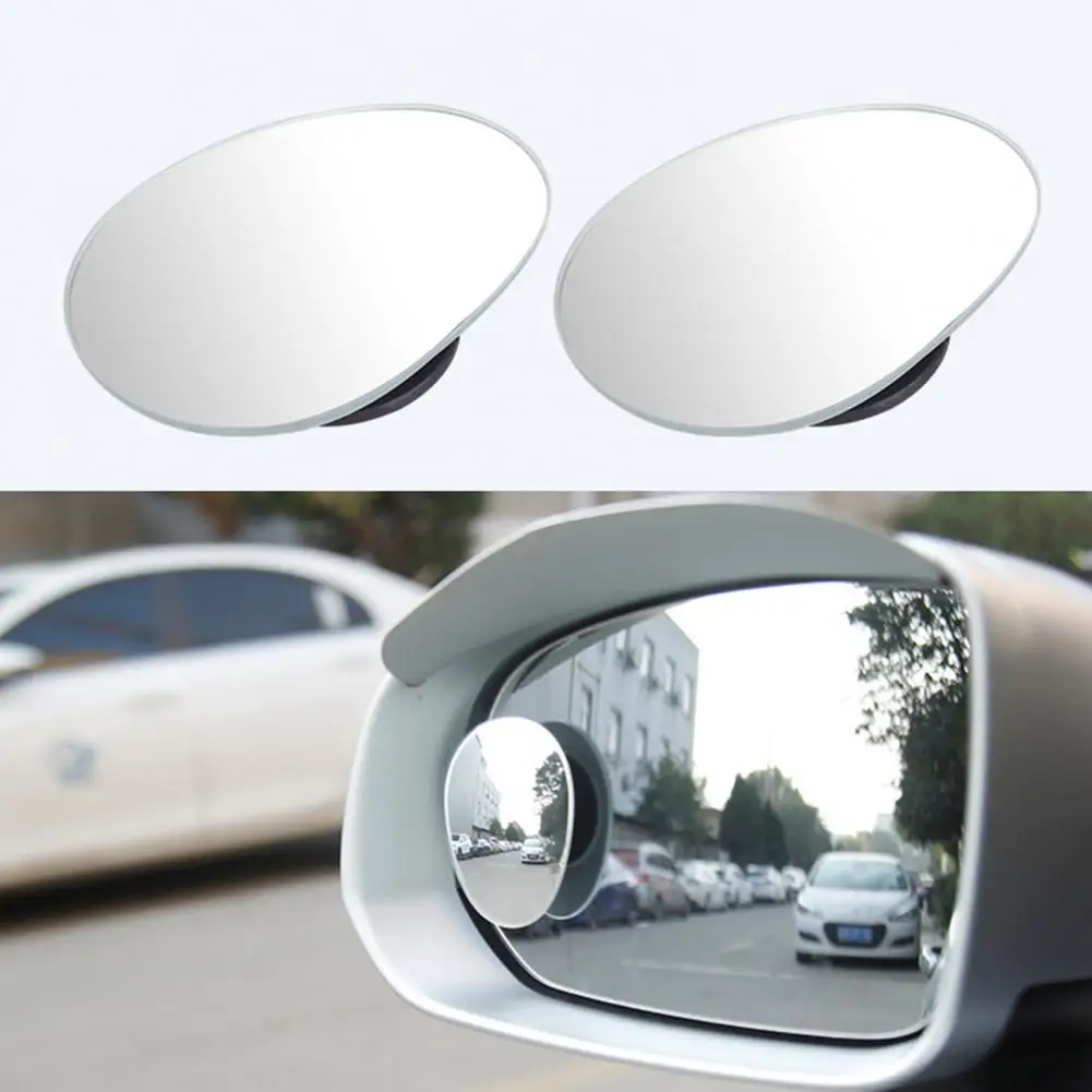 1 Pair Universal Car Blind Spot Mirror Frameless Wide-angle Convex Mirror Rear View Car Side Mirrors Safety Driving Accessories