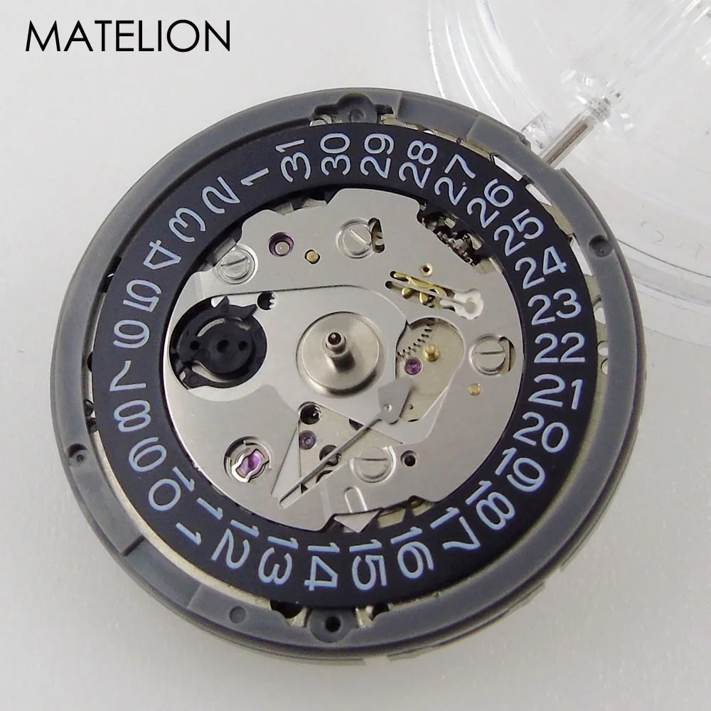 NH35A Automatic Movement Self-winding MOD Watch Accessories High Accuracy 3H Crown 21600Bph Black Date Wheel Hacking Seconds