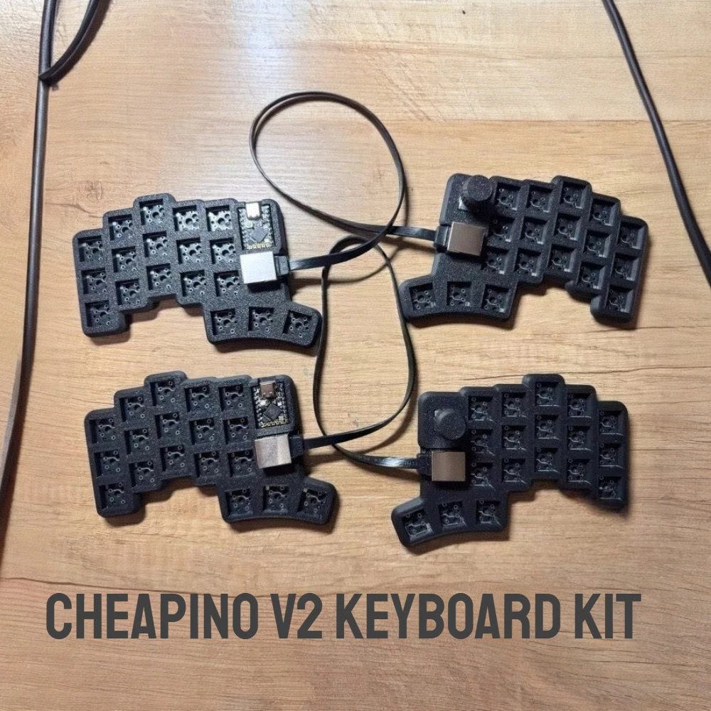 

Новый комплект механической клавиатуры Cheapino V2, проводной чехол с 3D-печатью с возможностью горячей замены, эргономичная офисная игровая клавиатура на заказ QMK/VIAL
