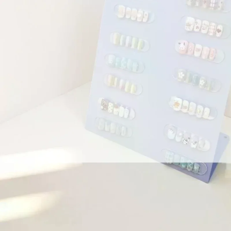 /YOV/Nail Tips Display Salon New Premium Acrylic Color Plate Magnet Board Comparison Card With Number Stickers for
