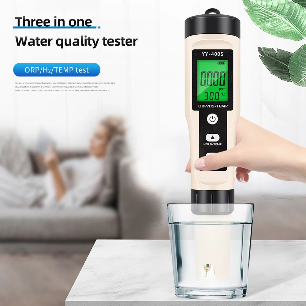 

3 in 1 H2/ORP/TEMP PH Meter Digital Hydrogen Ion Concentration For Drinking Aquarium Piscina Hydroponic Water Analysis Tester