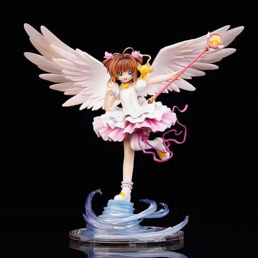 

28cm Magic Card Girl Sakuragi Moto Sakura Versatile Sakura Scene Anime Handmade Model Desktop Ornament Birthday Gift