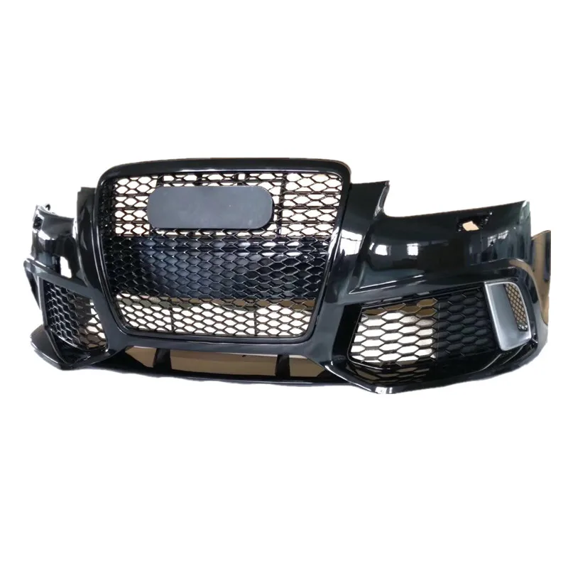 High quality rs6 grille A6 S6 RS6 Style Front Bumper With grille Car Body Kits For Audis 2005 2006 2007 2008 2009 2010 2011