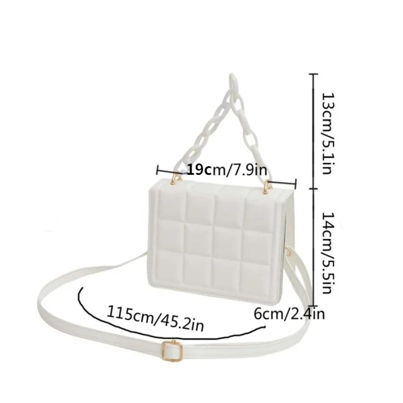 Korean Fashion Embossed Flap Crossbody Bag Mini  Purses and Handbags Luxury Designer for Women Purses Square Shoulder Bag