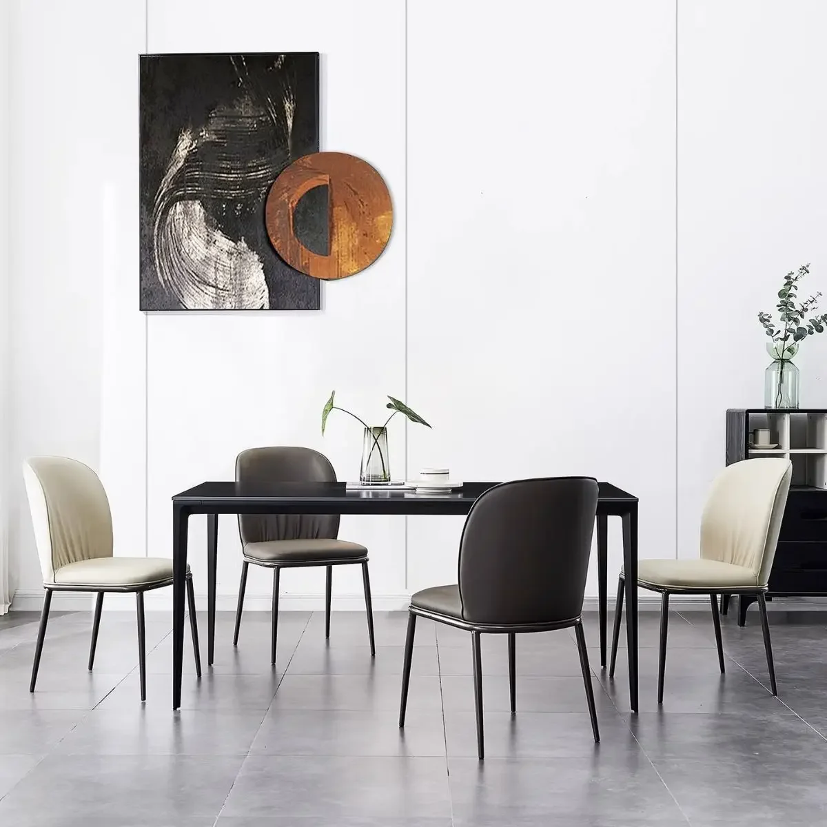 Special offer Nordic Italian Minimalist Home Dining Table and Chairs Light Luxury Designer High-end Dining Table and Chairs