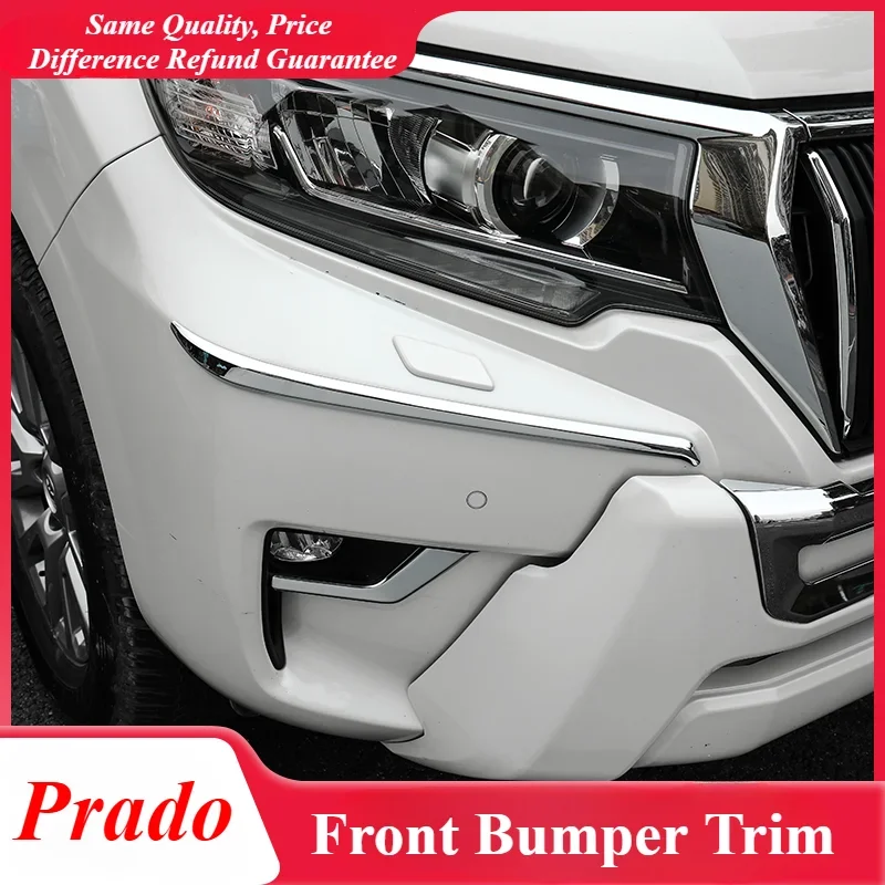 

Для 2014-2020 Toyota Prado Передняя и задняя угловая отделка бампера, аксессуары для стайлинга, наклейки на передний и задний бампер