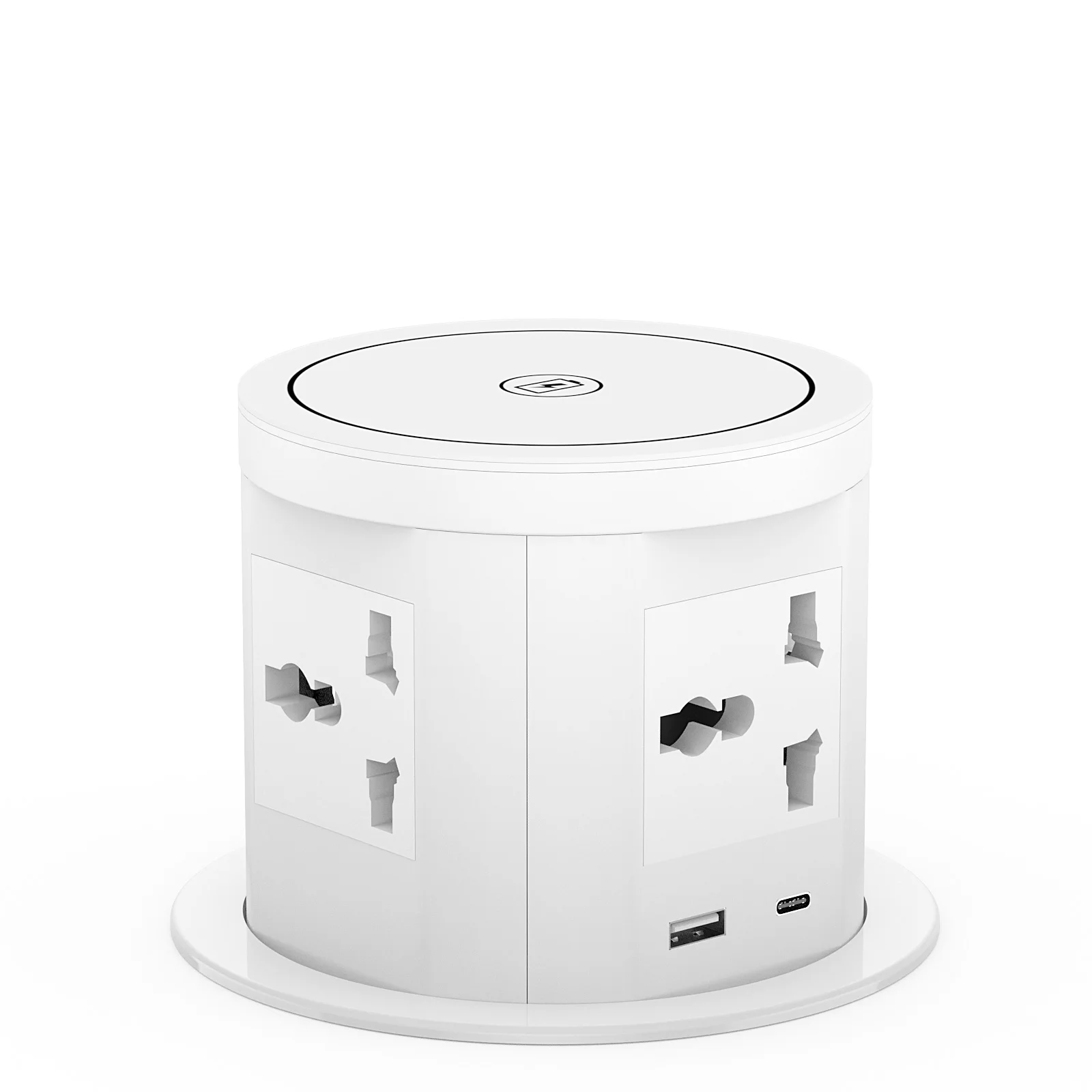 

Новая выдвижная розетка Tower, размер отверстия 120 мм, пневматическая подъемная розетка с беспроводным зарядным устройством 15 Вт и выдвижной розеткой для зарядного устройства USB