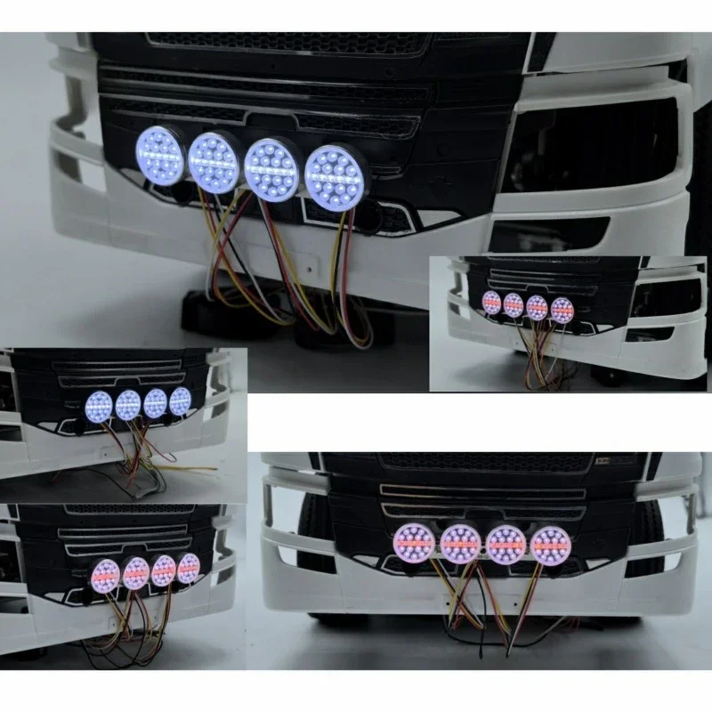 RCトラック用LEDスポットライト,日曜大工部品,タミヤ1/14,スカニア770s, 56375, 56360, 1セット