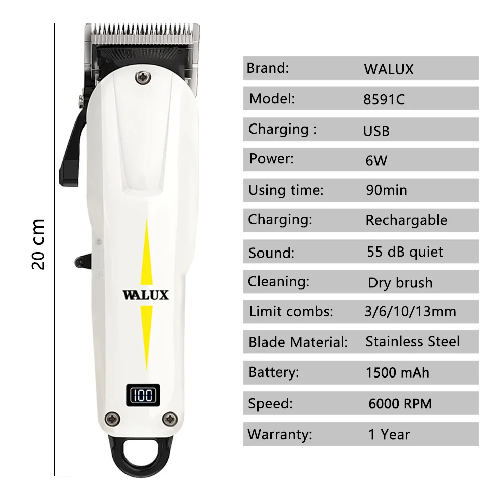 Tagliacapelli domestico professionale economico Taglio regolabile Batteria al litio ricaricabile USB Trimmer sicuro Tagliacapelli da uomo