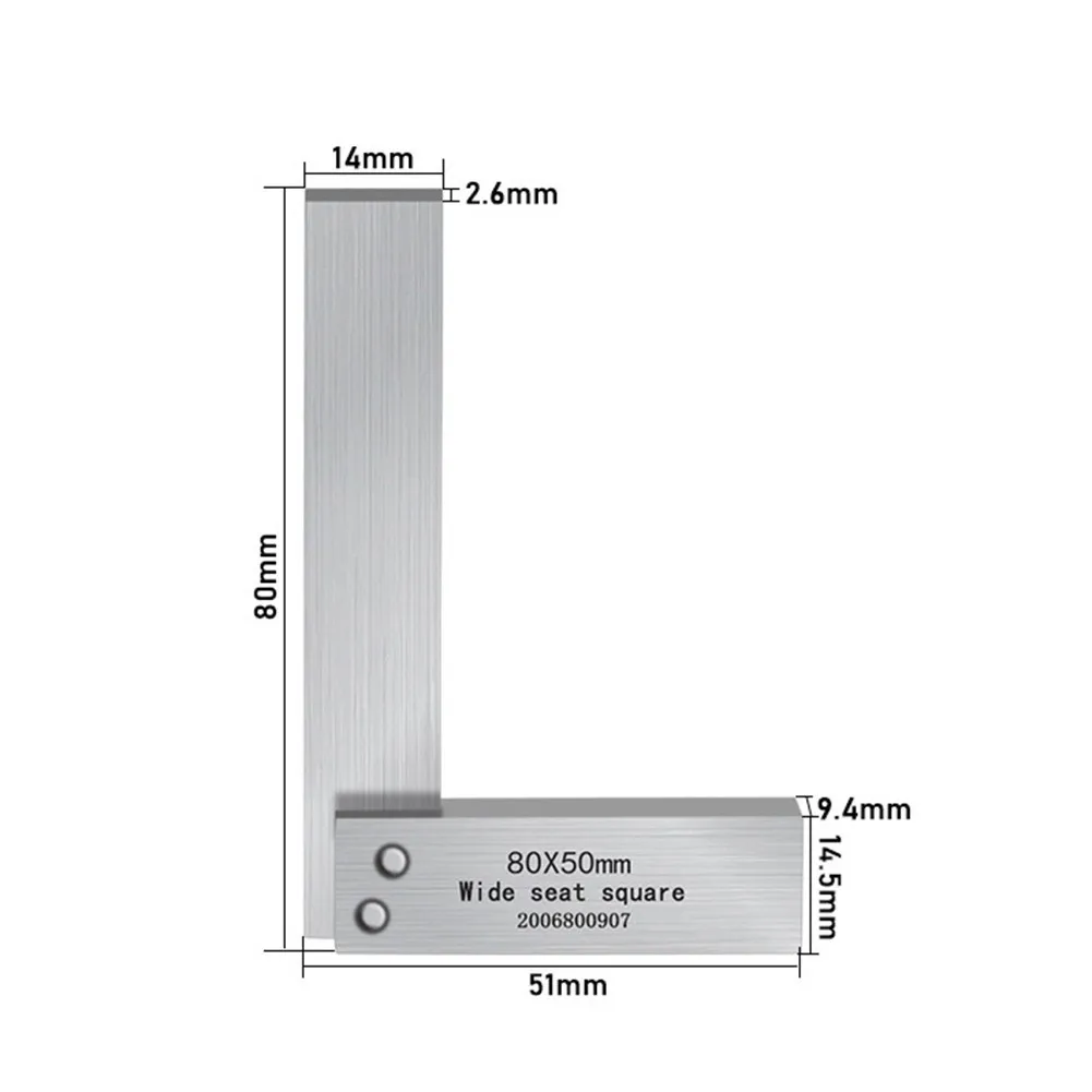 Adjustable Right Angle Precision Precision Measure Hardened Steel 3pcs 90 Degree Right Angle Ruler High Quality