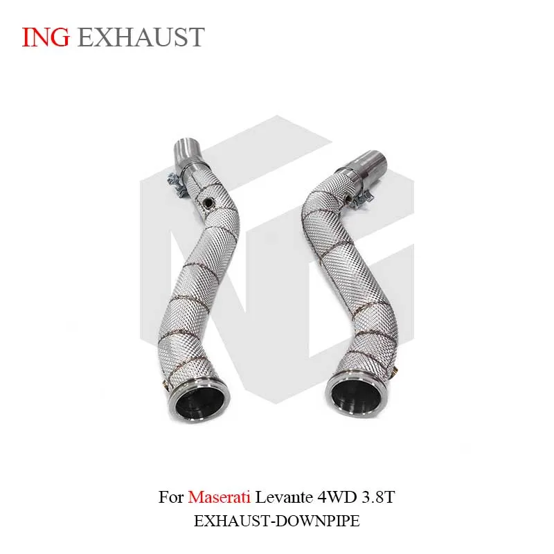 For Maserati Levante 4WD 3.8T ING With Heat Shield Exhaust System High Flow Performance Downpipe