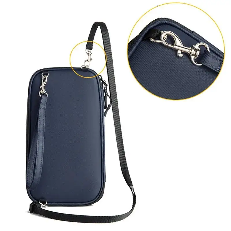 Anti-Theft Travel Passport Wallet Neck Bag Waterproof Men RFID Blocking Card Phone Pouch Women Mini Crossbody Bag Nylon Handbag