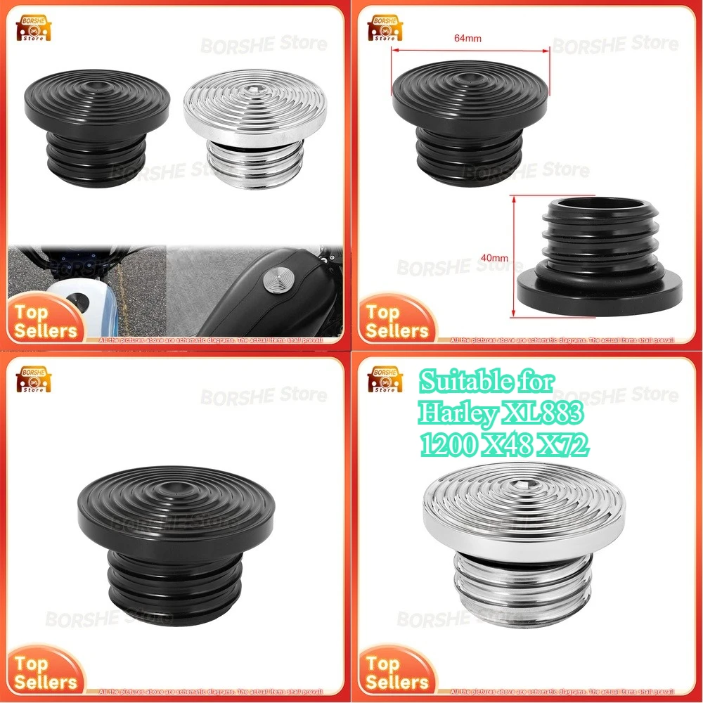 

2026 Suitable for Harley XL883 1200 X48 X72 Road King Dyna Fat Boy Softail CNC Fuel Tank Cap Cover Modification