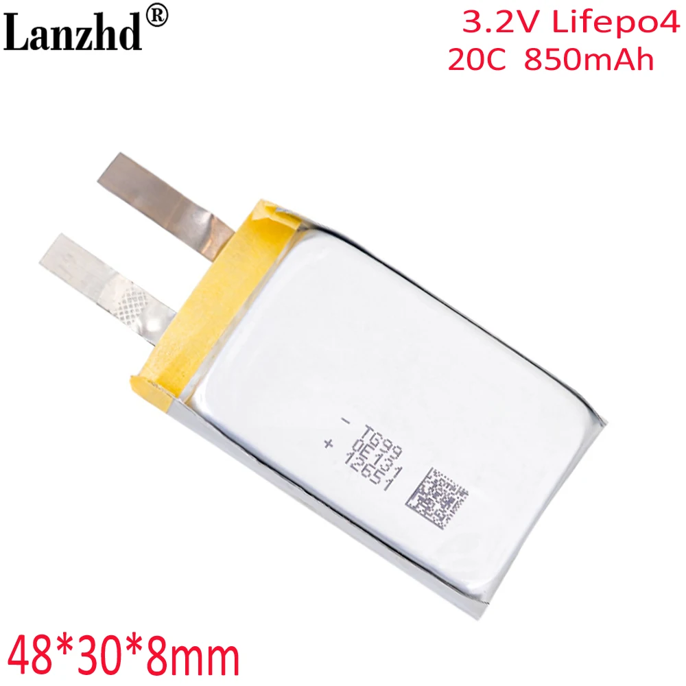 Lifepo4 Lithium iron phosphate battery 3.2V 850mAh 20C turbojet cell high power 803048