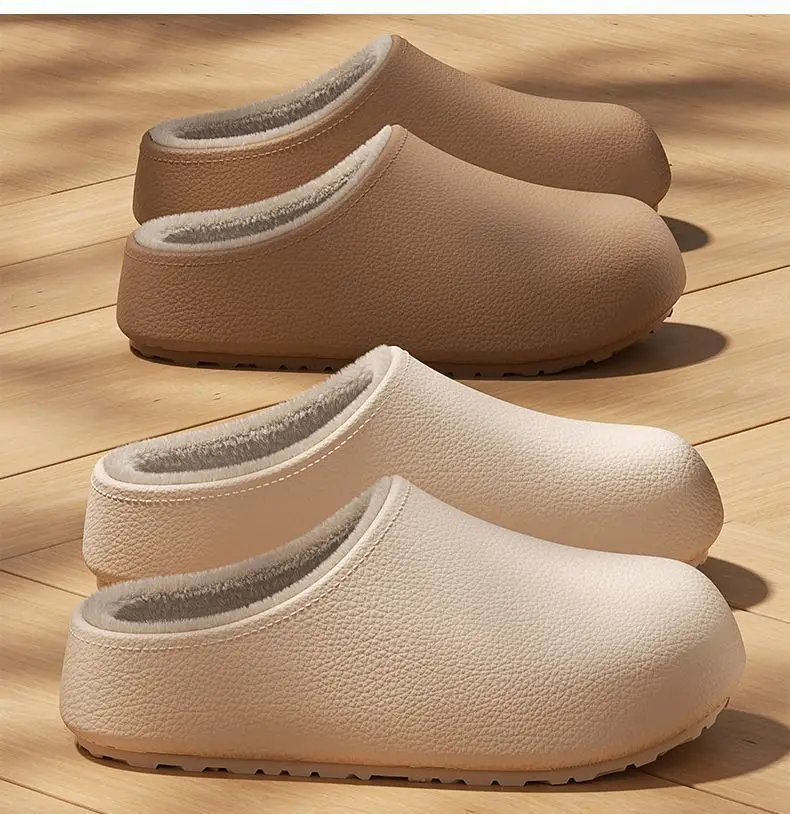 2026 Unisex EVA Einteilige Plüsch-Hausschuhe, Winddicht, Wasserdicht, Warm, Fleece-Gefüttert, Rutschfest, Gemütliche Indoor-Hausschuhe für Damen und Herren – Detail 20