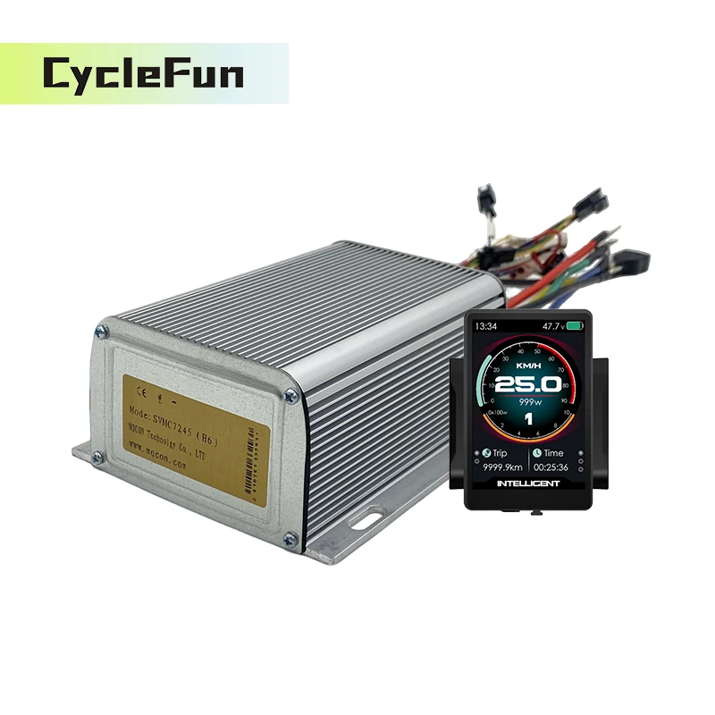 

MQCON Sabvoton SVMC7245-H No.2 Protocol 48V-72V DC 45A 500W-1000W Sine Wave BLDC Controller with 860C Display