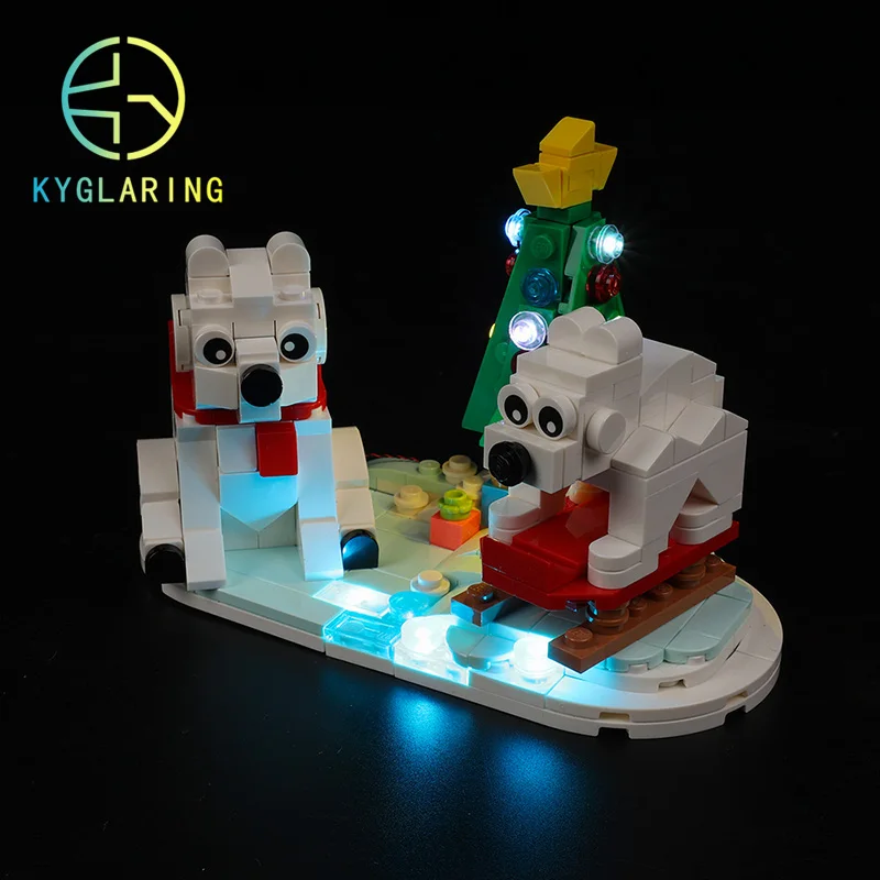 Kyglaring LED Kit For 40571 Winter Polar Bears blocks Lighting Set (Not Included Building Blocks)