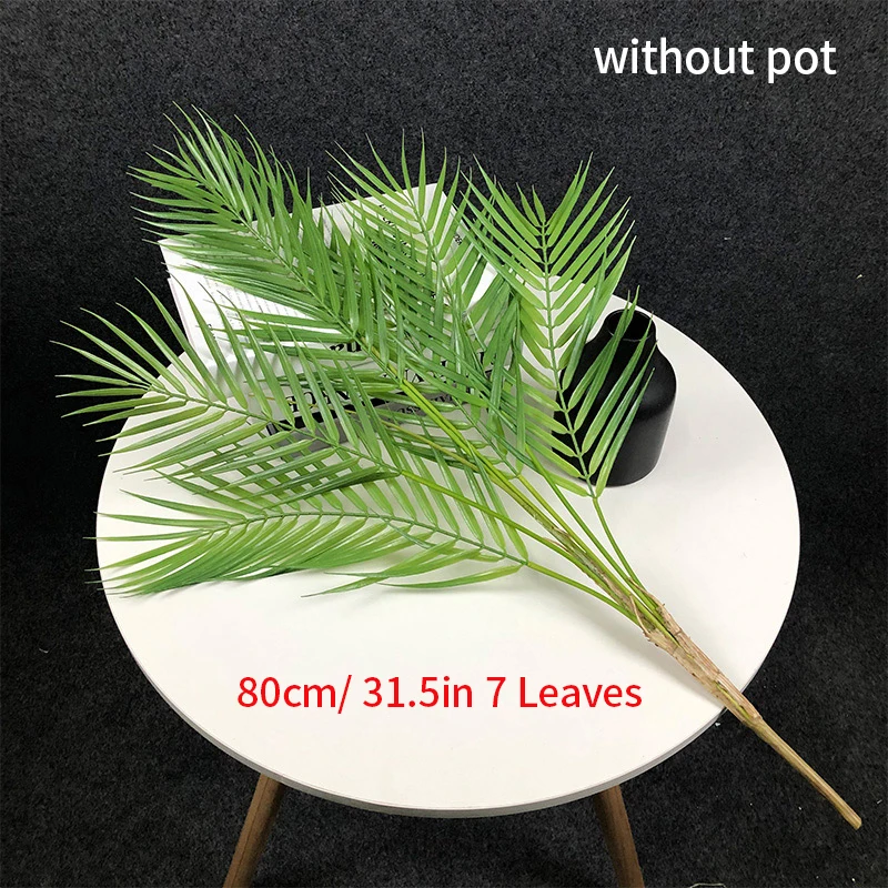 80–125 cm große künstliche Palme, gefälschte Monstera-Pflanze, Kunststoff-Farn-Pflanze, Blätter, tropische Outdoor-Pflanzen für Zuhause, Garten, Dekoration – Detail 7
