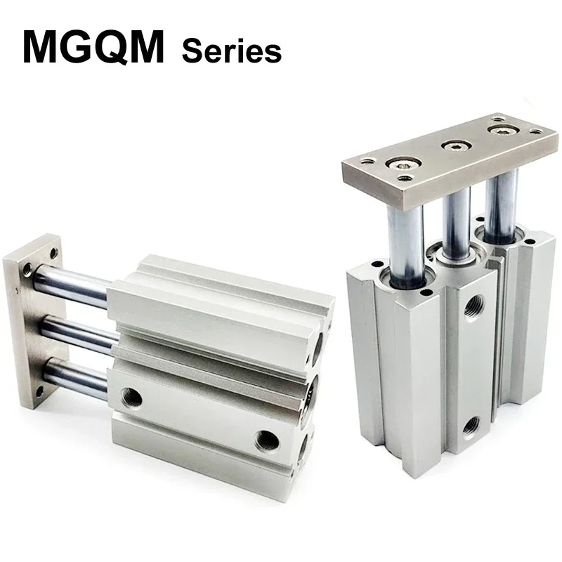 MGQM SMC size Compact Guide Cylinder BORE 12 16 20 25 32 40 50 63 Stroke 10 20 25 30 40 50 75 100 125 150 200 250 300