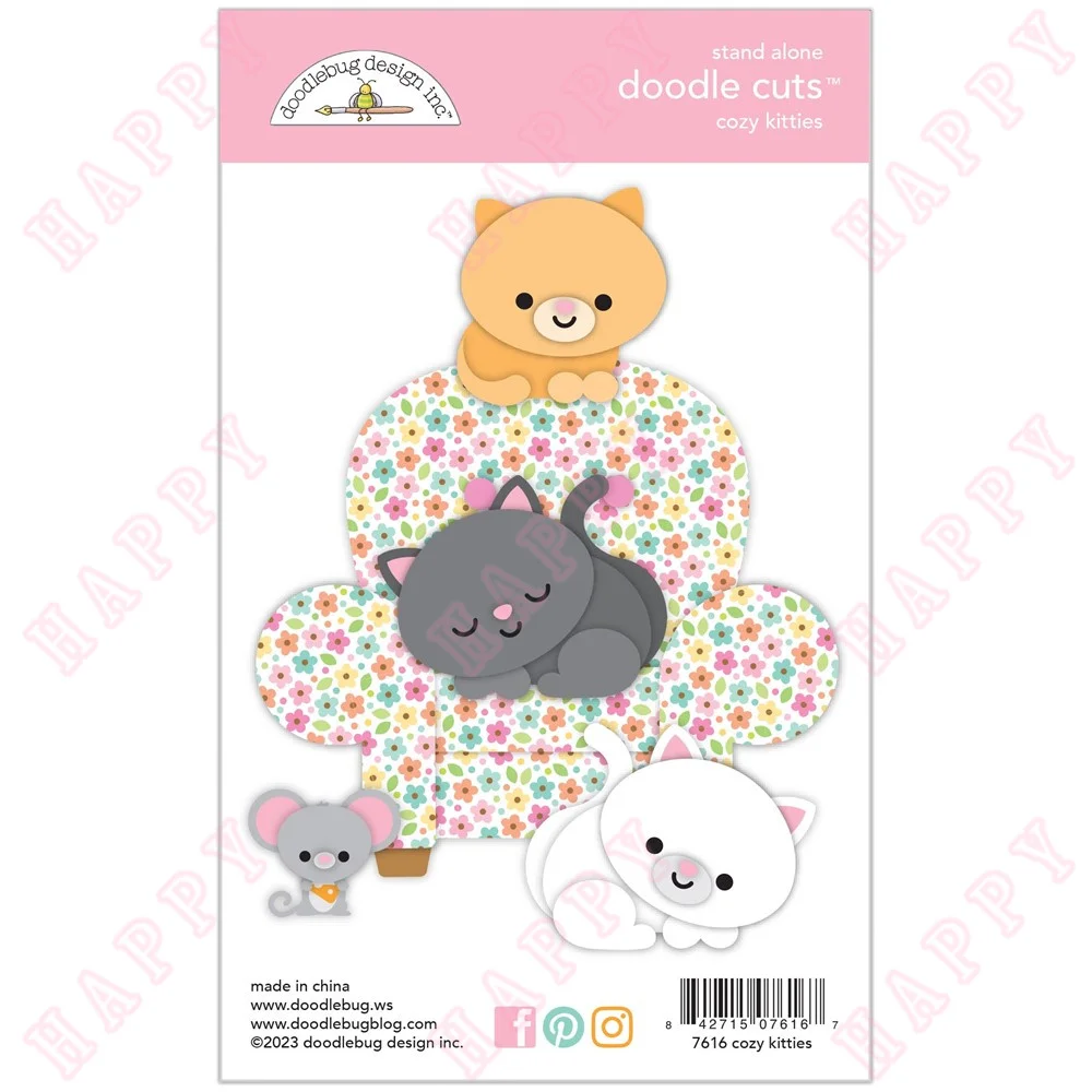 Cozy Kitties Dies Metal Cutting Dies New Arrival Mold Decoration for DIY Scrapbook Paper Craft Mould Hot Pretty Kitty Animal Se