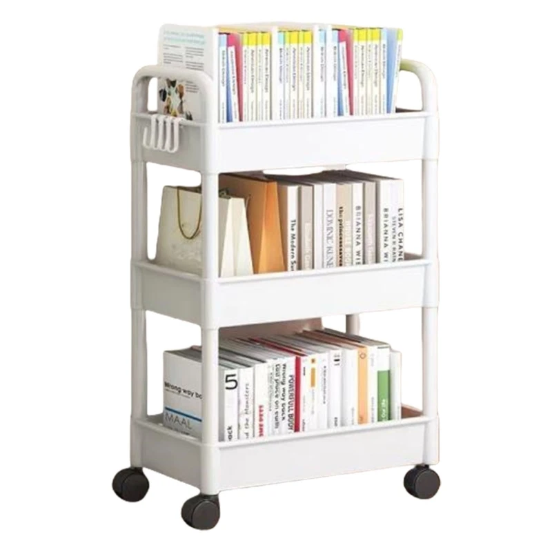

Multipurpose Plastic Utility Cart With 3 Shelves Practical Mobile Storage Rack Kitchen Pantries Organizers For Home