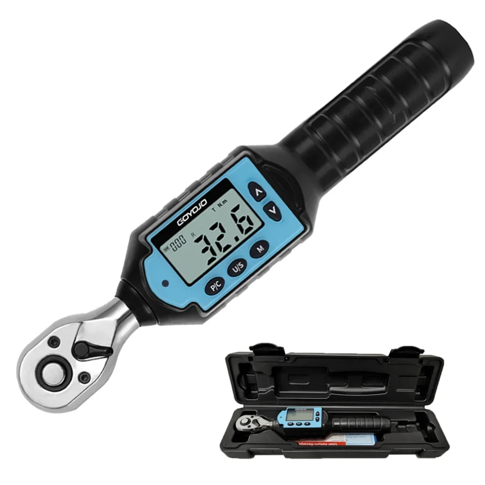 

New Digital Preset Torque Wrench 1/2" 3/8" 1/4" Bidirectional Ratchet Head Professional Adjustable Bicycle Repair Hand Tools