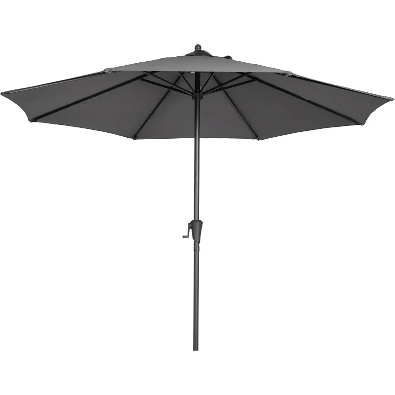 

9FT Outdoor Patio Umbrella, Market Table Umbrella with 8 Sturdy Ribs and Crank System, Fade-resistant & Waterproof