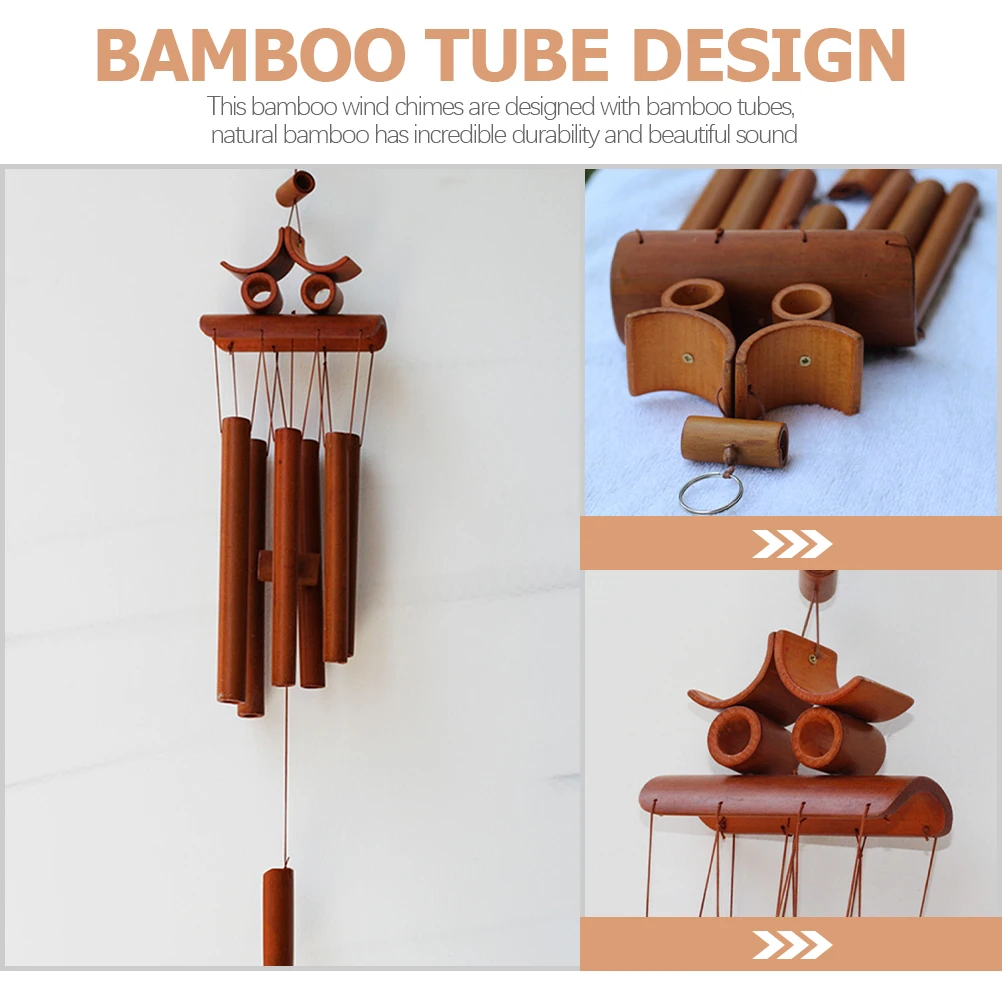 

Wind Chime Deep Tone Fall Decorations Unique Windchimes Outdoor Garden Large Bamboo Wind Chimes Retro Style Beautiful Sound