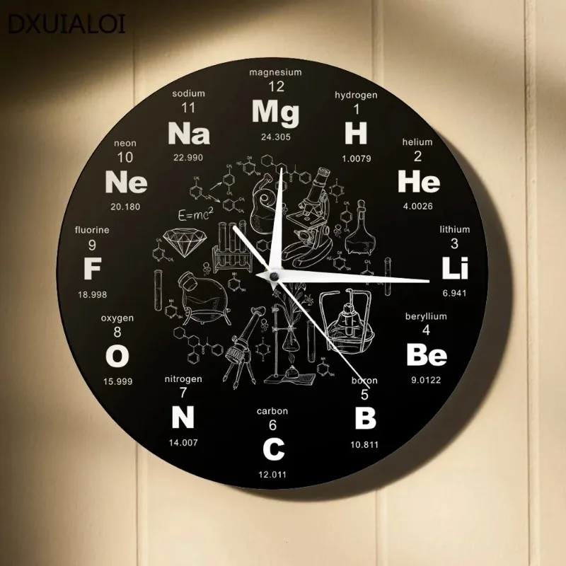 of Artistic Elements on the Wall Chemistry Symbol Table Clock Education on the Wall Gift from Clock Teacher in Screen Class