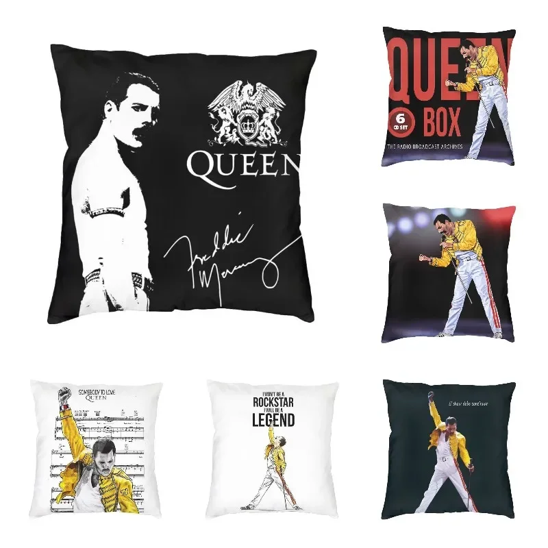 Band Queen Freddie  Cushion Cover Sofa Living Room Rock Singer Square Throw Pillow Case